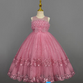 Lacebelle Princess Dress – Enchanting Floral Lace Backless Gown for Girls
