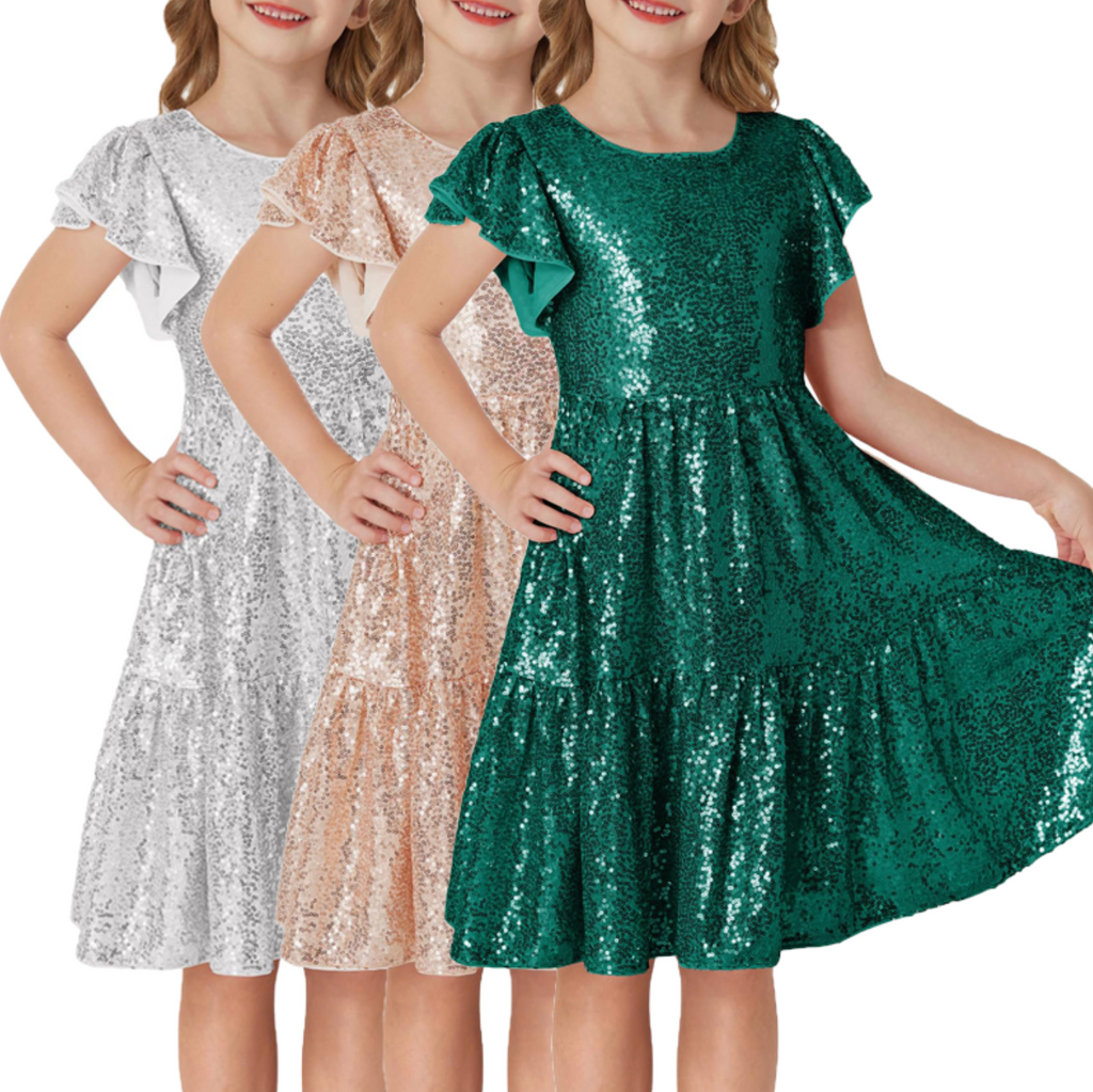 Stellavie Sparkle Dress – Magical Sequin Birthday Princess Gown for Girls