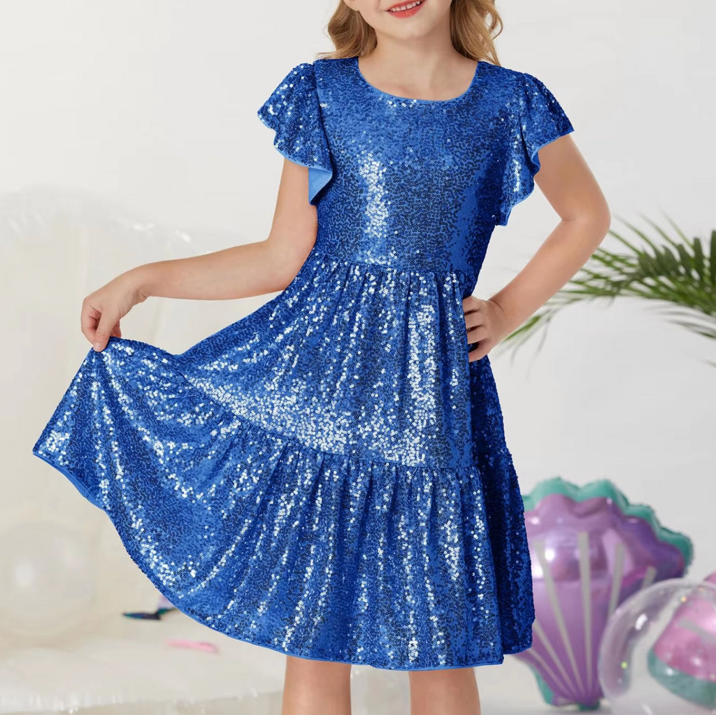 Stellavie Sparkle Dress – Magical Sequin Birthday Princess Gown for Girls