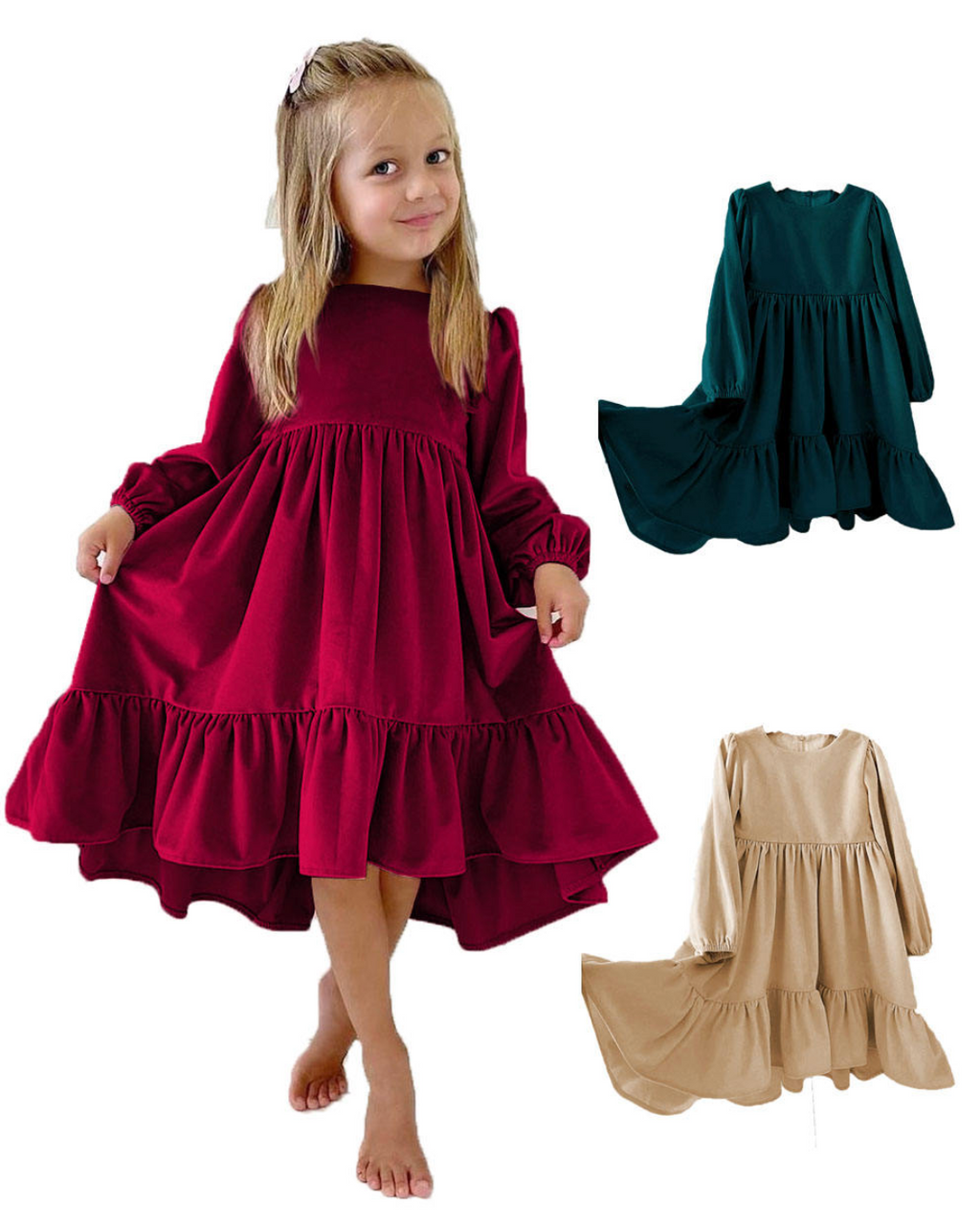 Enchanté Velvet Christmas Dress – Elegant Festive Party Gown