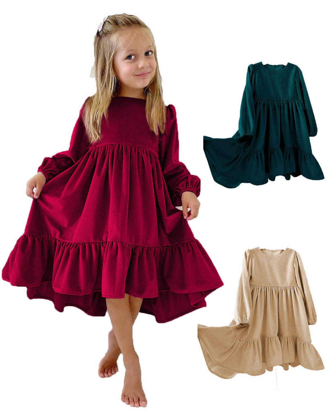 Enchanté Velvet Christmas Dress – Elegant Festive Party Gown