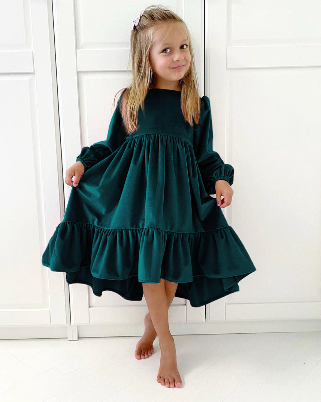 Enchanté Velvet Christmas Dress – Elegant Festive Party Gown