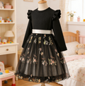 Florabelle Ruffle Dress – Enchanting Floral Long-Sleeve Dress for Girls