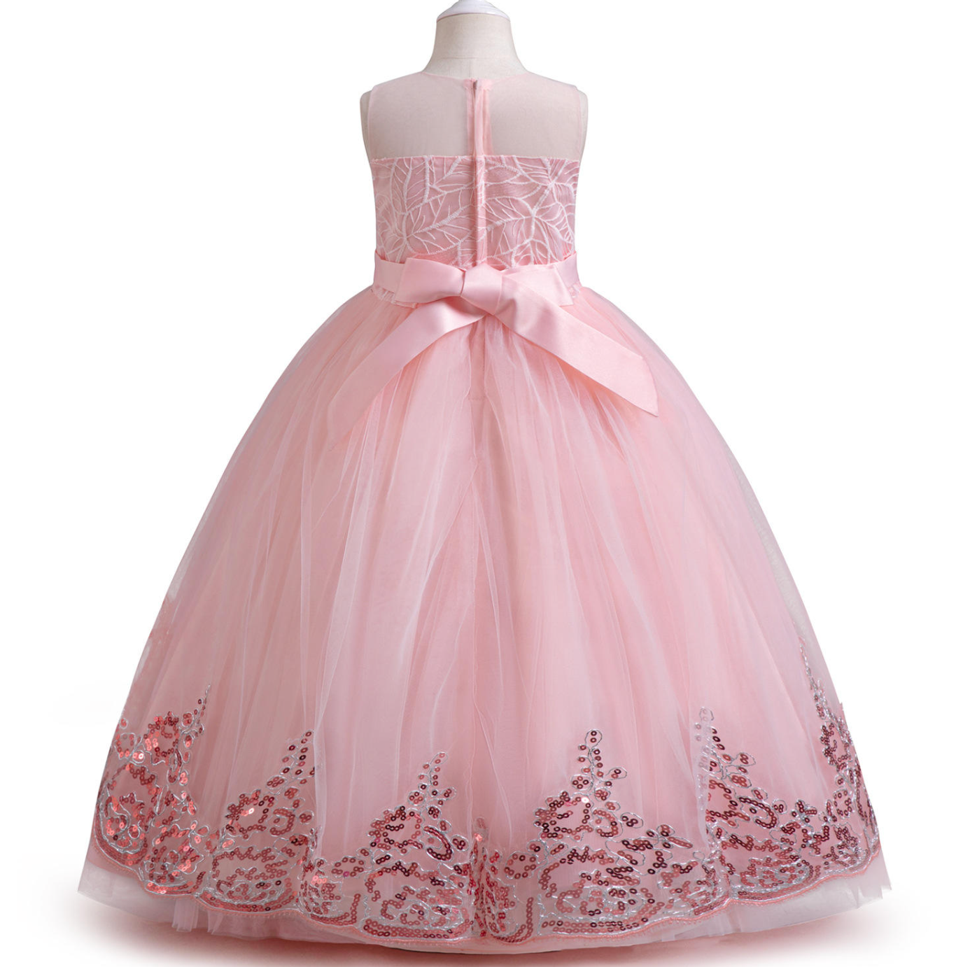 Eveliora Princess Gown – Elegant Long Bridesmaid & Flower Girl Dress for Girls